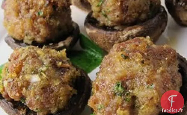 Champignons Farcis à la Saucisse Facile