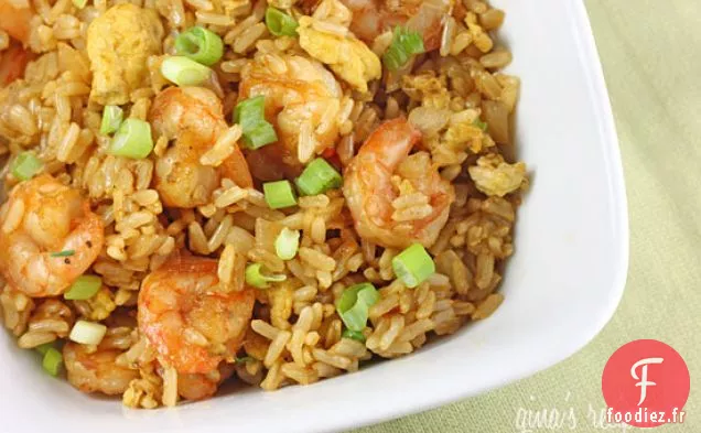 Riz Frit Aux Crevettes Épicées