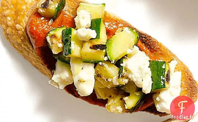 Bruschetta de Courgettes et Harissa