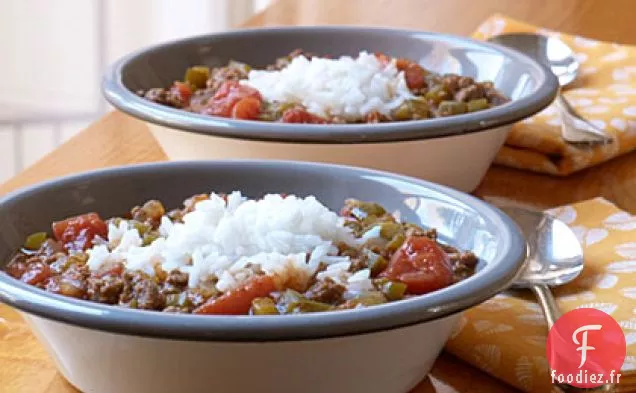 Soupe de Poivrons Verts Farcis