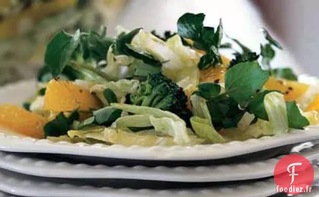 Salade de Brocoli, Orange et Cresson