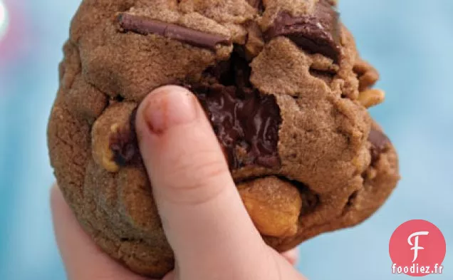 Double Morceau de Chocolat-Biscuits aux Arachides