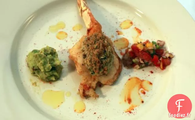 Crevettes Farcies au Four avec Salsa et Guacamole