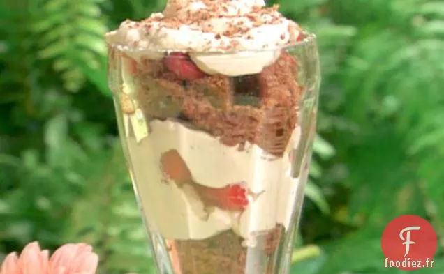 Gâteau aux Anges au Chocolat et Parfait aux Framboises