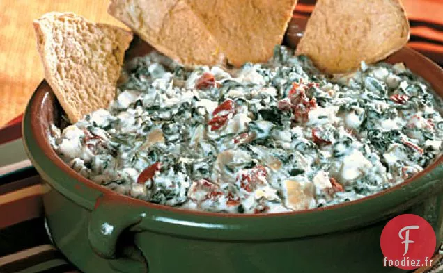 Trempette aux Épinards et Artichauts au Fromage