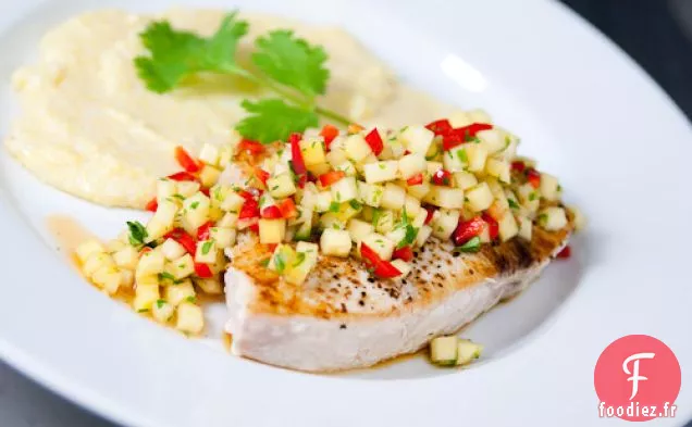 Poisson Grillé À La Mangue Verte Pico De Gallo