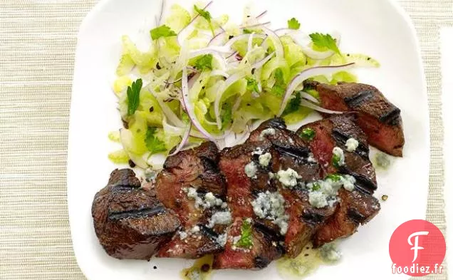 Steak Au Beurre au Fromage Bleu et Salade de Céleri