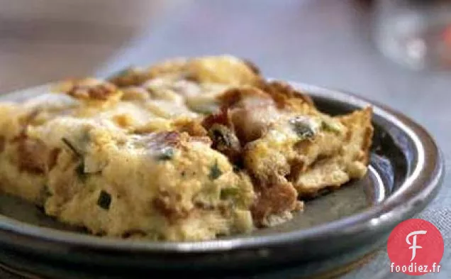 Pudding au Jambon et au Pain Suisse