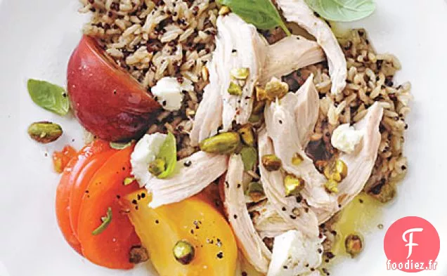 Salade de Poulet avec Vinaigrette Orange-Pistache