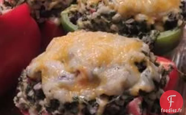 Poivrons Farcis aux Haricots Noirs