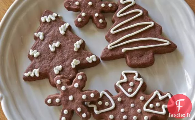 Découpes de Biscuits au Chocolat et au Sucre