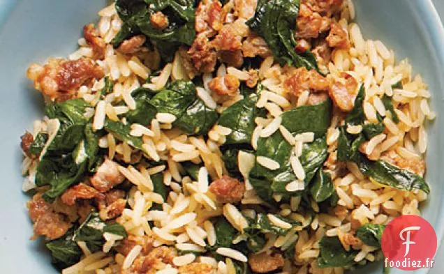 Bol de Riz Saucisse-Épinards