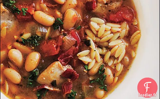 Soupe de Poulet et Haricots Blancs
