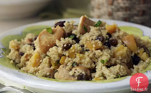 Couscous Poulet-Menthe aux Raisins Secs et Abricots