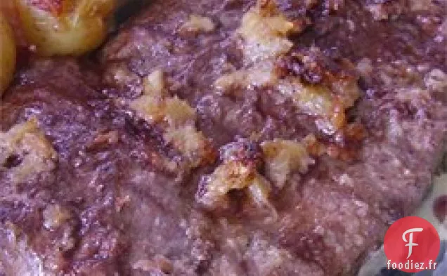 Steak de Fer Plat à L'Ail Rôti