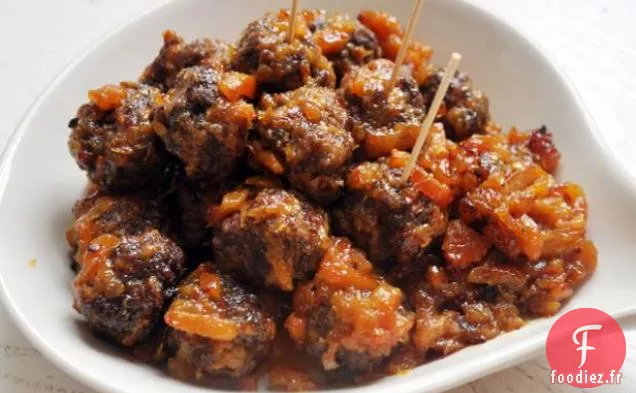 Boulettes de viande Épicées (avec Glaçage à la Marmelade)