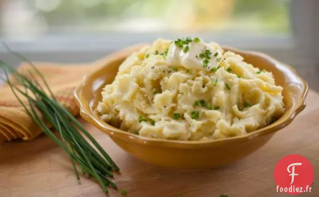 Purée de Pommes de Terre à la Ciboulette et à l'Ail