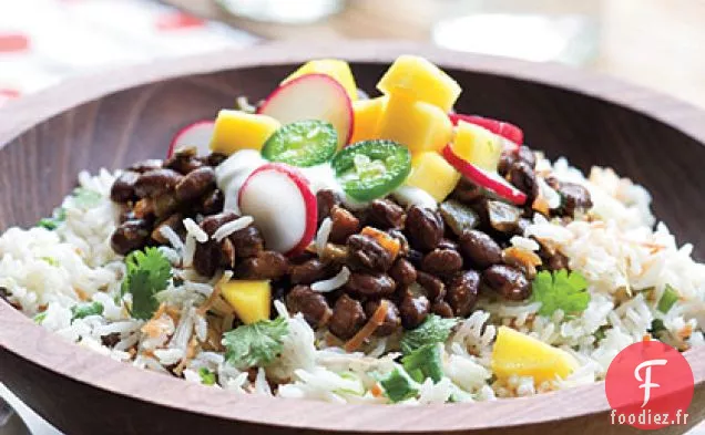 Haricots Noirs et Riz Coco-Citron Vert