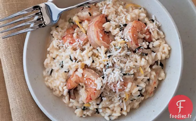 Risotto aux Crevettes et au Fromage de Chèvre