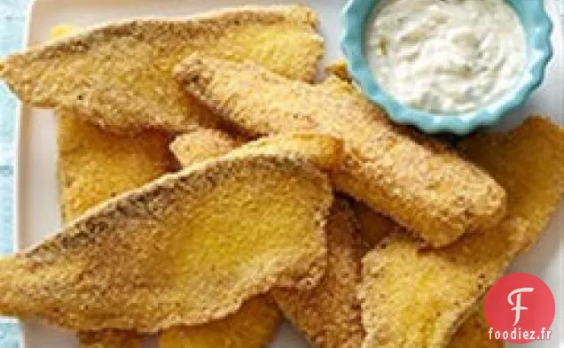 Poisson Frit à la Poêle avec Sauce Tartare Cajun