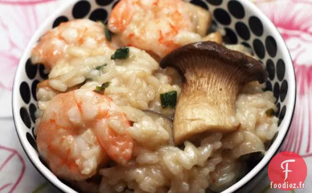 Risotto aux Crevettes et aux Pleurotes