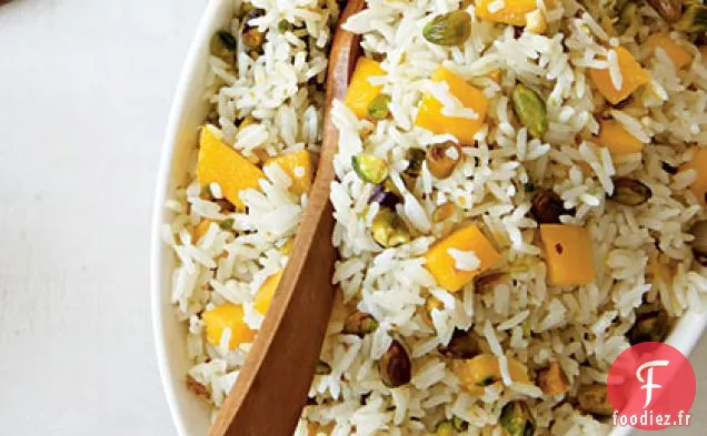 Riz à la Noix de Coco avec Mangues et Pistaches