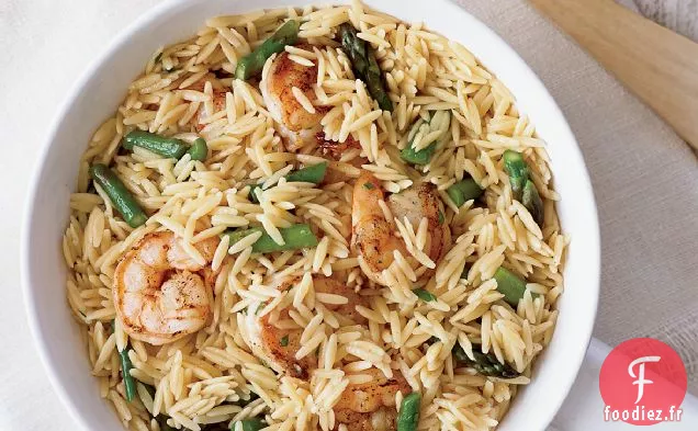 Risotto à l'Orzo aux Crevettes au Beurre
