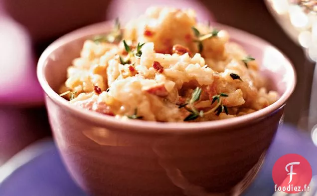 Risotto aux Oignons Caramélisés et au Bacon