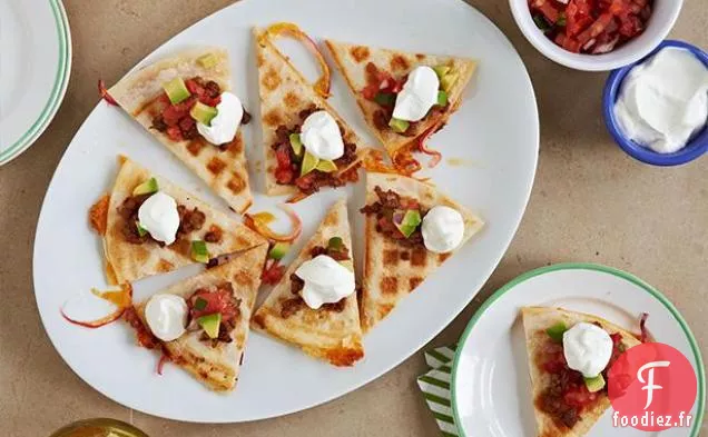 Quesadilla au Chorizo et Fromage Gaufré