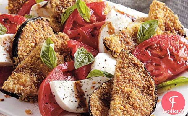 Aubergine Croustillante Aux Tomates et Mozzarella