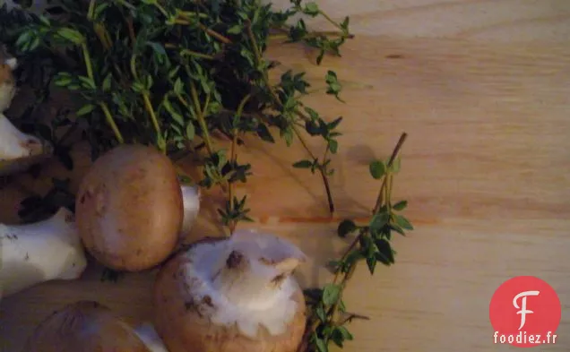 Risotto Aux Champignons Et Au Thym Avec Cuisses De Poulet