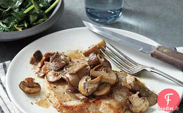 Escalopes de Porc aux Champignons Sauvages Marsala