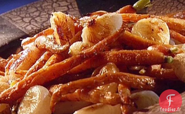 Carottes Rôties et Oignons Cippolini