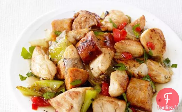 Poulet, Saucisse et Poivrons