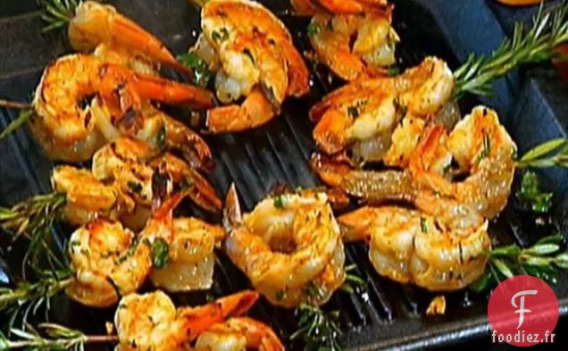 Brochettes de Crevettes Fumées