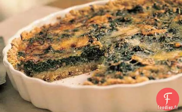 Quiche aux Champignons et Épinards en Croûte d'Avoine
