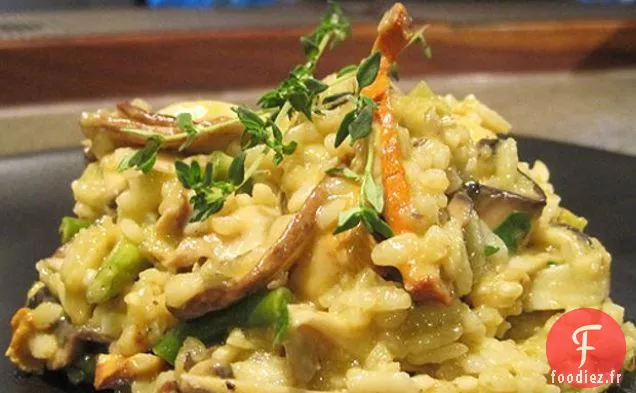 Risotto Aux Champignons Sauvages Et À La Scape