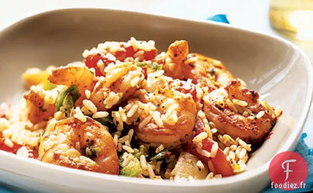 Crevettes Cajun et Riz