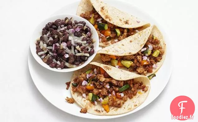 Tacos De Porc Aux Haricots Noirs