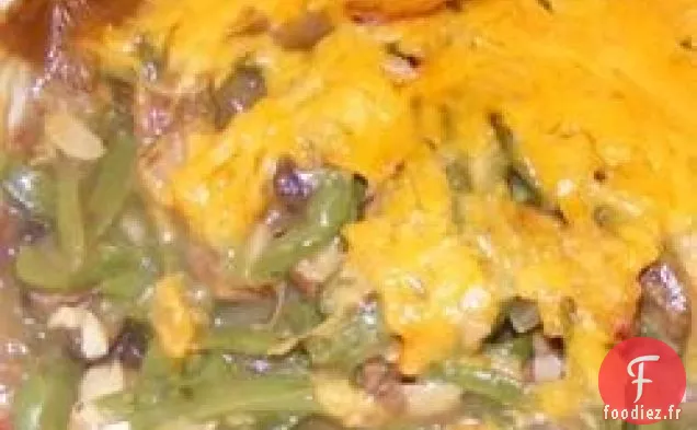 Casserole de Haricots Verts et Champignons Portobello