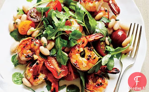 Salade de Crevettes aux Herbes et Haricots Blancs