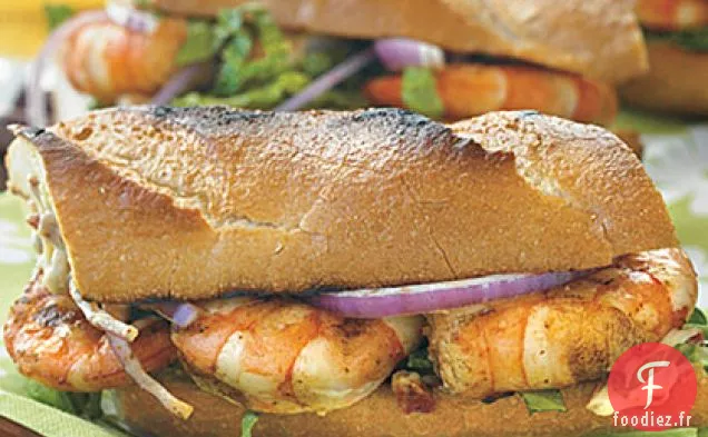 Po'Boy aux Crevettes Grillées