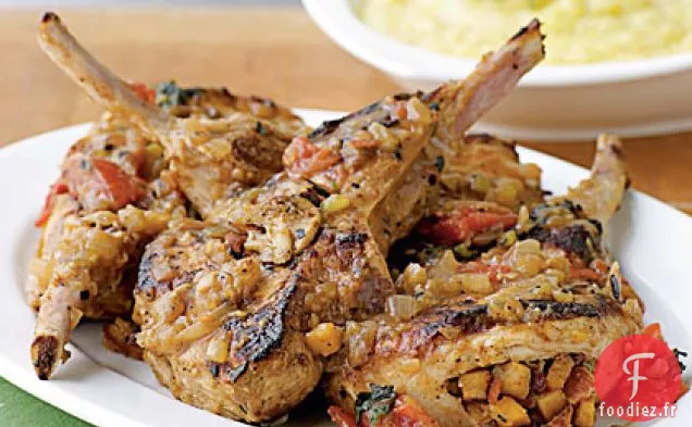 Côtelettes de Porc Farcies au Patrimoine avec Gruau Crémeux