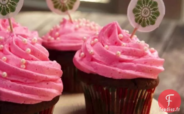 Cupcakes d'Anniversaire au Chocolat avec Glaçage à la Vanille