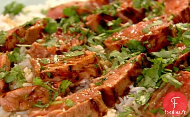 Saumon au Saké et Riz