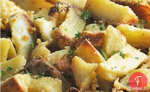 Pommes de Terre Rôties au Parmesan Doré