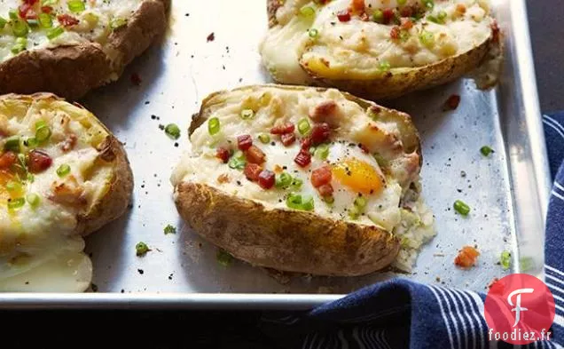 Pommes de Terre Farcies à la Carbonara avec Pancetta Croustillante