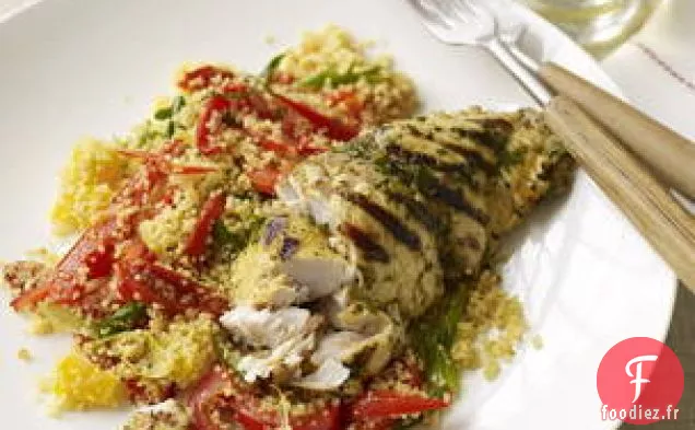 Poisson Aux Agrumes Avec Couscous Au Poivron