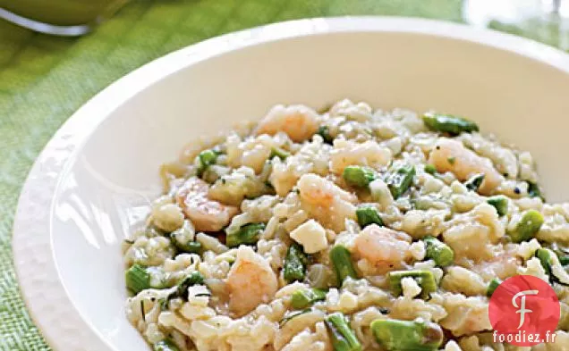 Risotto aux Crevettes Grecques et Asperges