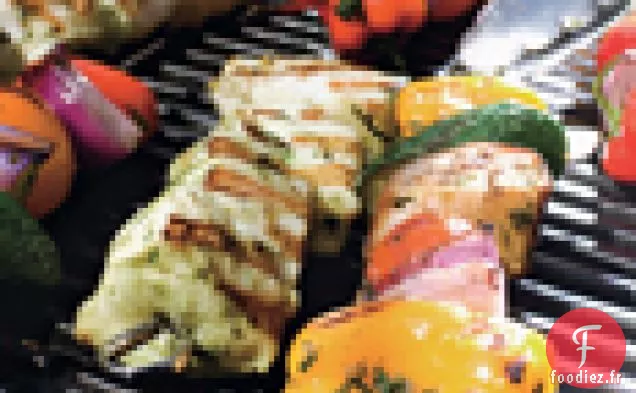 Brochettes de Flétan Provençale